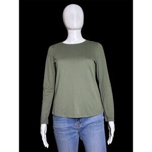 Wonder Nation Olive Green Crew Neck Long Sleeve Casual T-Shirt Girls XL